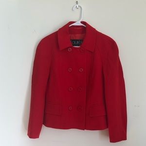 Laurel red double breasted blazer
